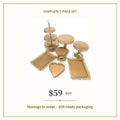 7-Piece Gold Cake Stand Set | Vintage Lace Edge Dessert Table Display for Weddings & Parties