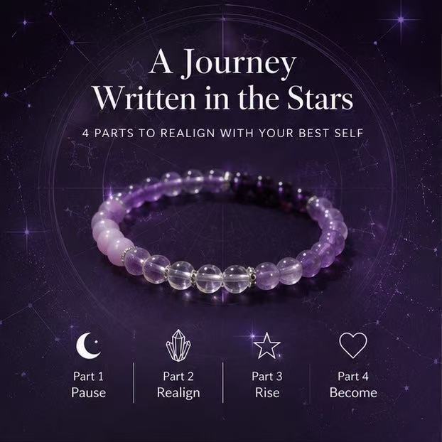 Purple Gradient Amethyst Bracelet | Pisces & February Birthstone Jewelry for Women