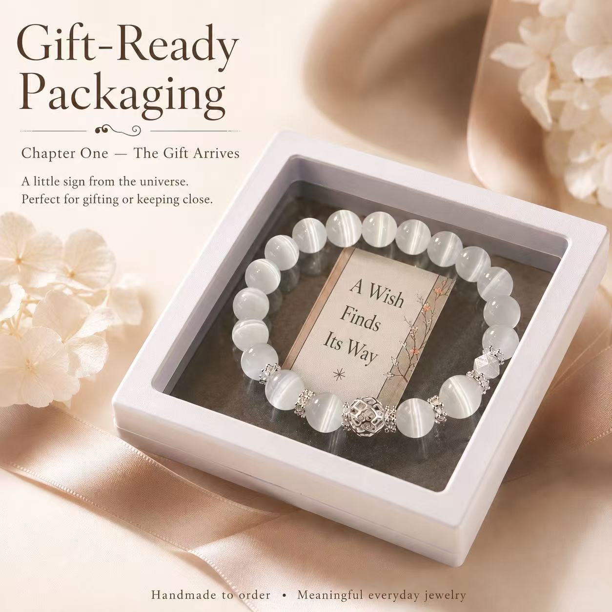 Moonlight Cat’s Eye Bracelet | Astrology-Inspired Moon Sign Jewelry – Silver Accents